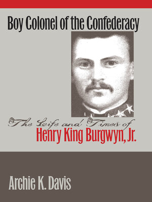 cover image of Boy Colonel of the Confederacy